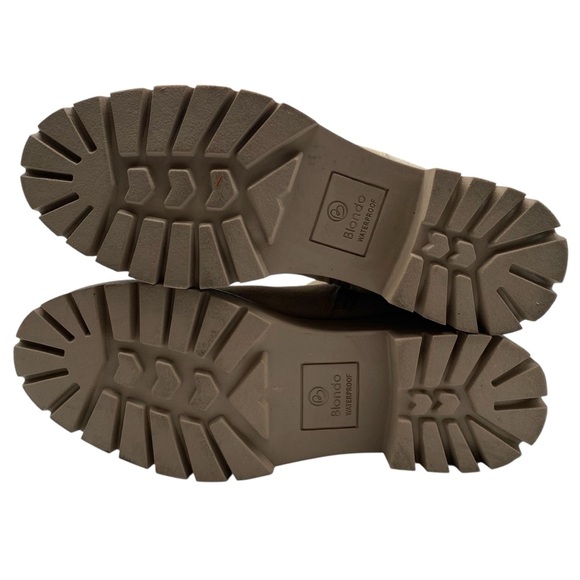 Blondo Womens Shoes Dahlia Boots Sz 5.5 Brown Suede Leather Waterproof Chunky - Picture 10 of 14